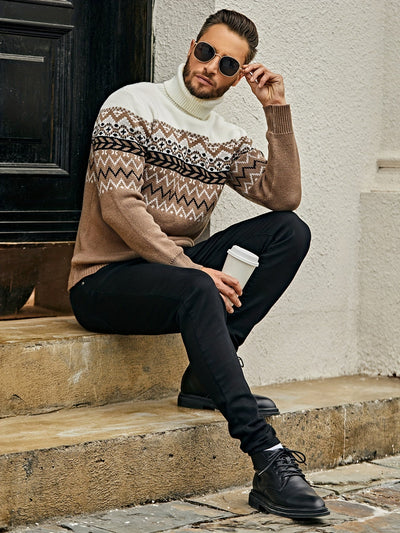 Luca - Pull d'hiver à motif nordique