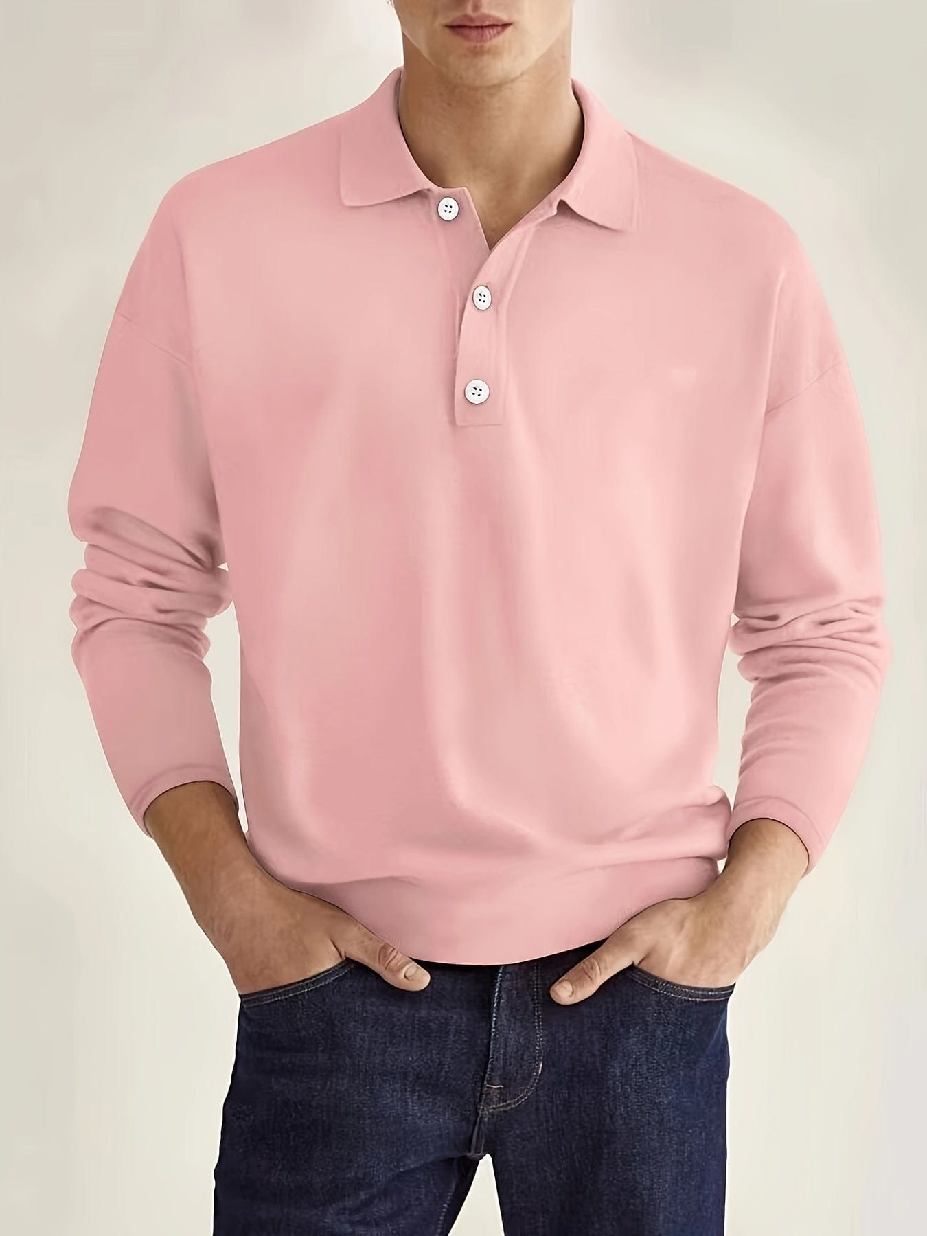 Polo extensible pour hommes | Manches longues
