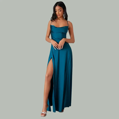 Robe de soirée sans manches pour femme | Maxi