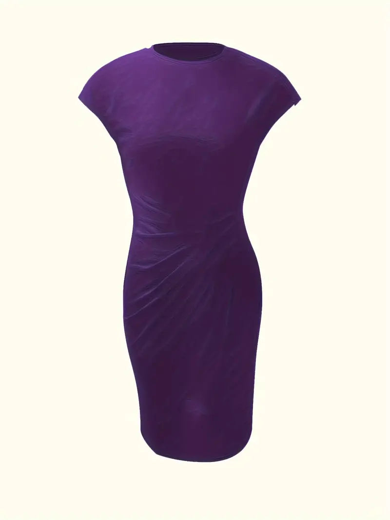 Robe de couleur unie pour femmes | Midi