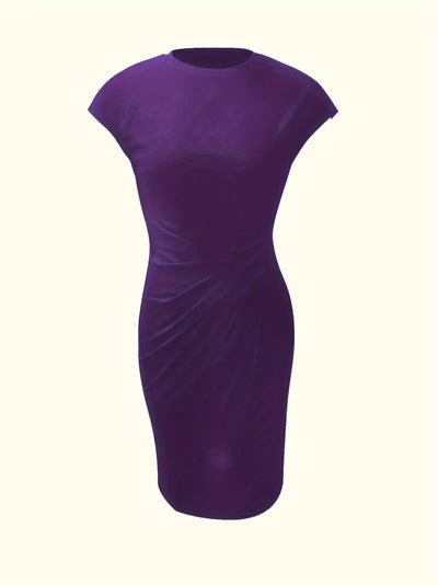Robe de couleur unie pour femmes | Midi