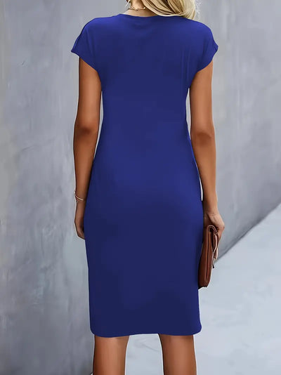 Robe de couleur unie pour femmes | Midi