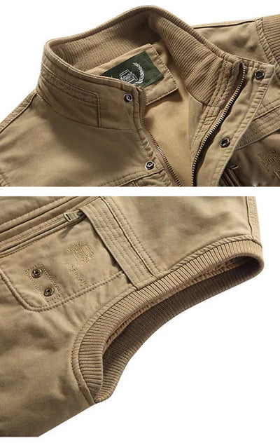 Gilet multi-poches vintage pour hommes | Sans manches