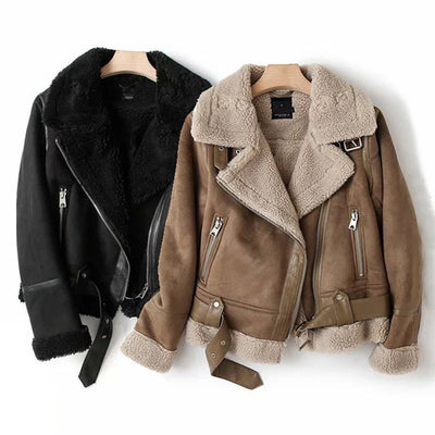 Women’s Warm Suede Coat | Winter