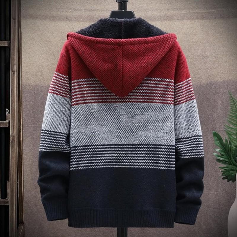 Cardigan à capuche chaud pour hommes | Zip up
