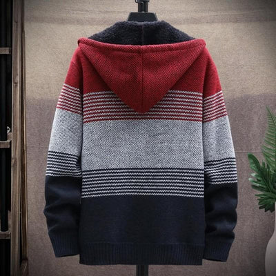 Cardigan à capuche chaud pour hommes | Zip up
