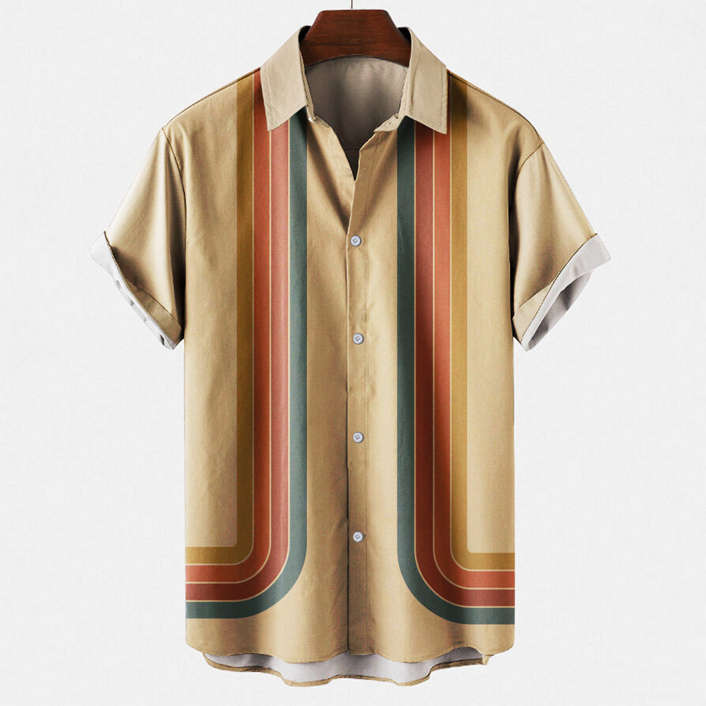 Chemise rétro pour hommes | Manches courtes