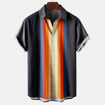 Chemise rétro pour hommes | Manches courtes