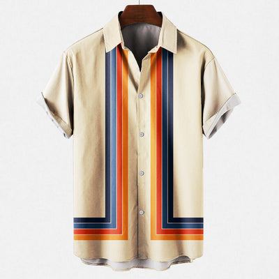 Chemise rétro pour hommes | Manches courtes
