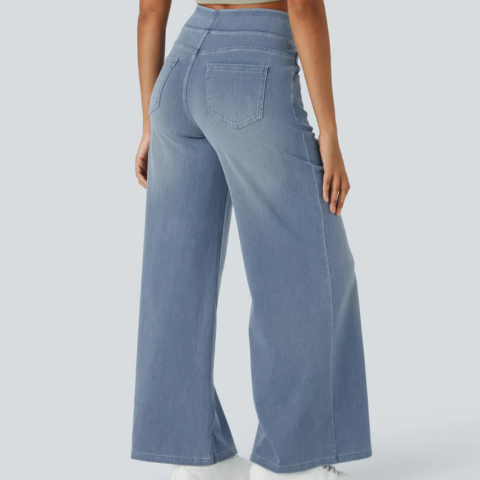 Pantalon confortable à taille haute pour femme | Baggy