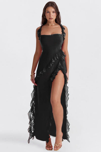 Robe élégante à fermeture éclair pour femmes | Maxi