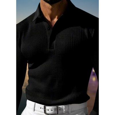 Polo d'hiver en tricot pour hommes | Manches longues