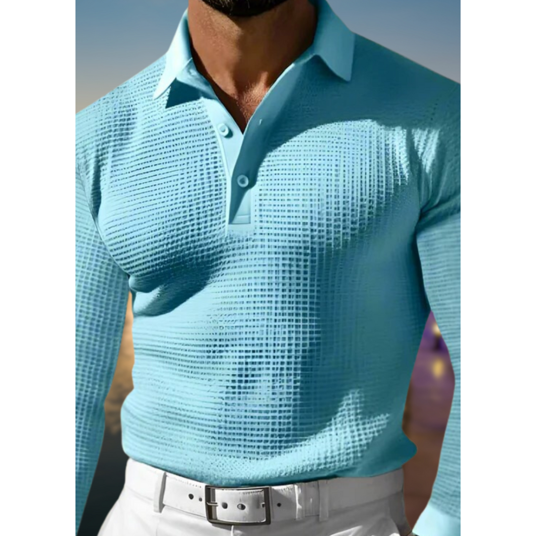 Polo d'hiver en tricot pour hommes | Manches longues