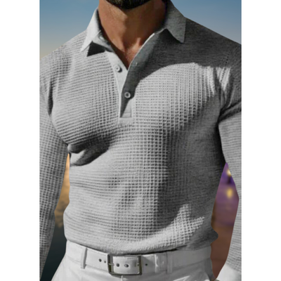 Polo d'hiver en tricot pour hommes | Manches longues