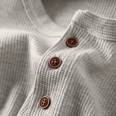 Gustav | Homme - Pull en coton Henley | Manches longues