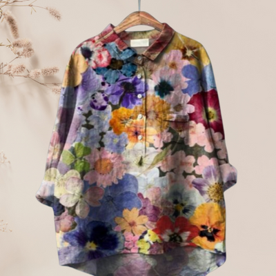 Chemisier en soie à fleurs pour femmes | Chic