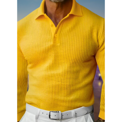 Polo d'hiver en tricot pour hommes | Manches longues