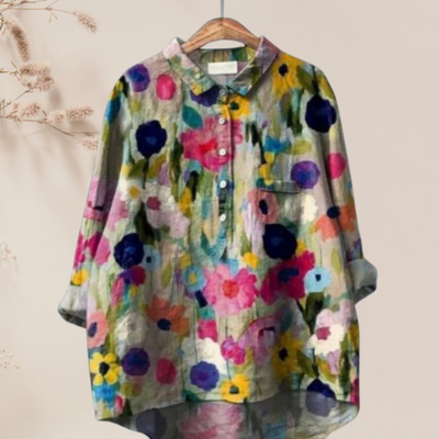 Chemisier en soie à fleurs pour femmes | Chic