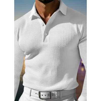 Polo d'hiver en tricot pour hommes | Manches longues