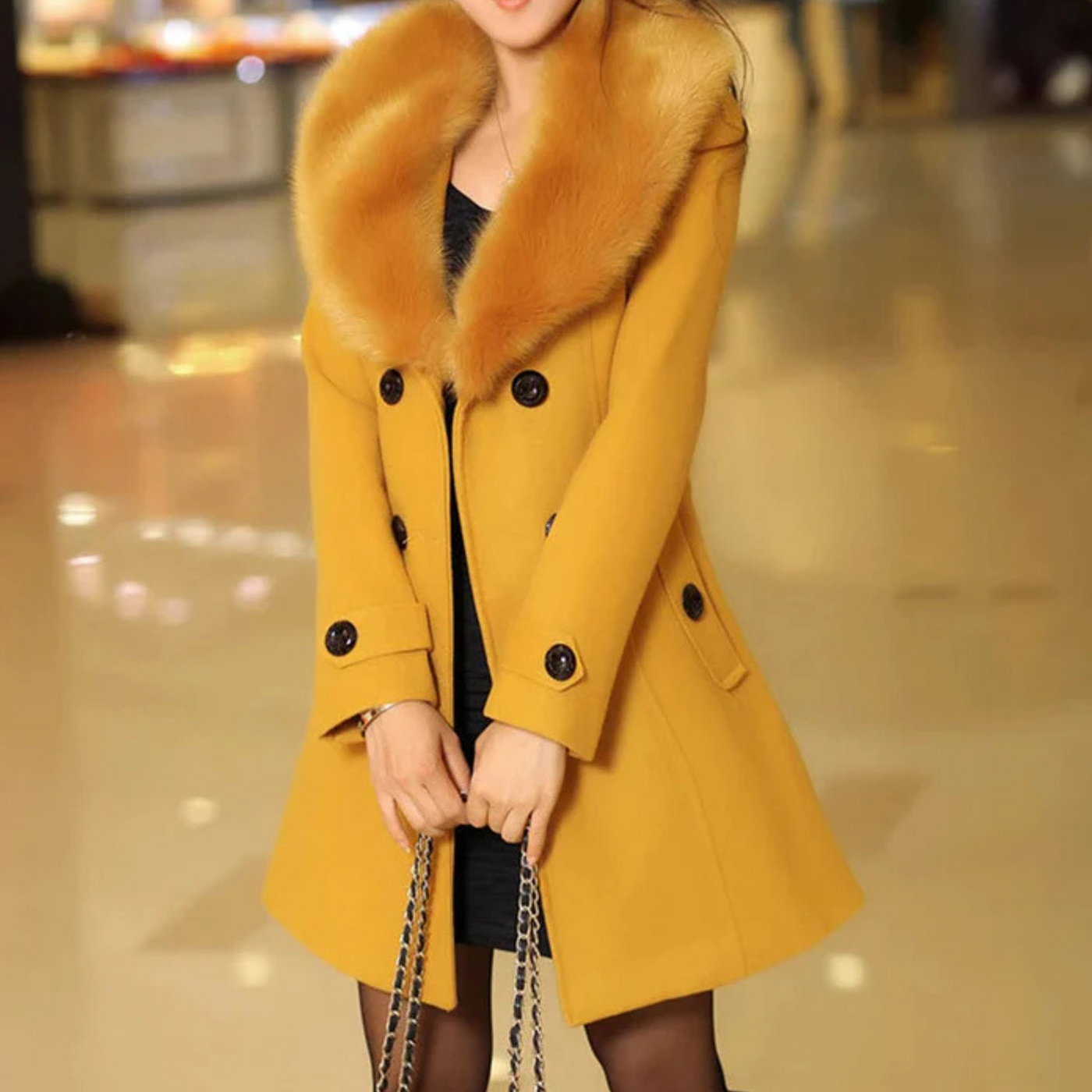 Daphne | Manteau de fourrure tendance pour femme | Hiver
