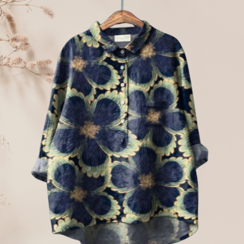 Chemisier en soie à fleurs pour femmes | Chic