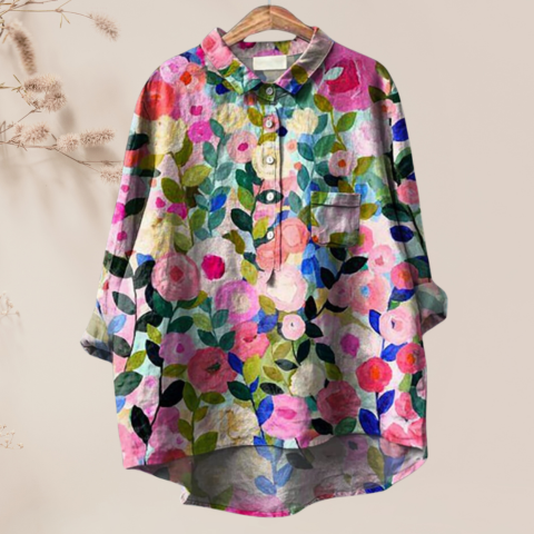 Chemisier en soie à fleurs pour femmes | Chic