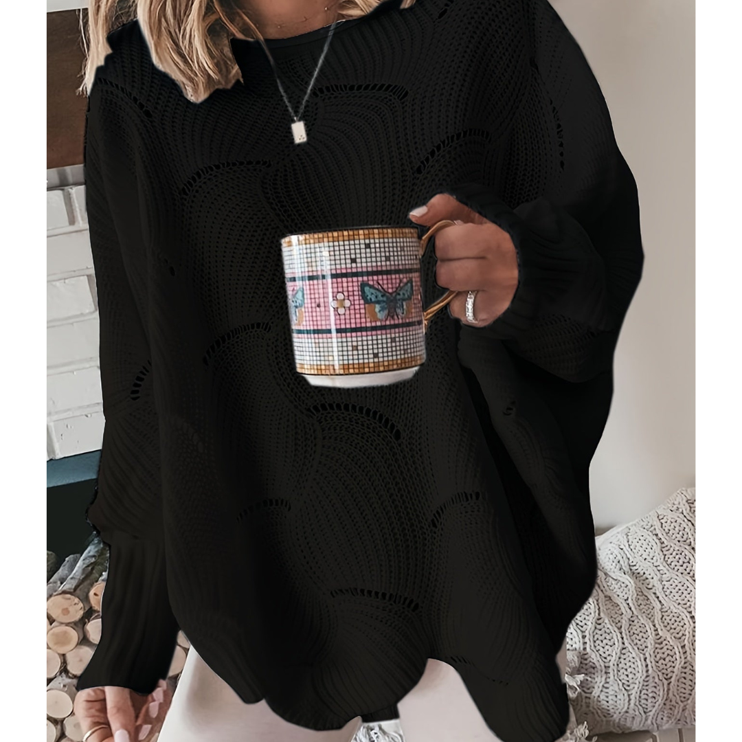 Pull en tricot surdimensionné pour femmes | Manches longues