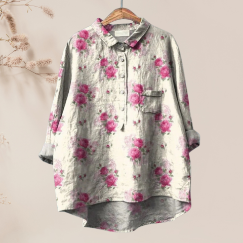 Chemisier en soie à fleurs pour femmes | Chic