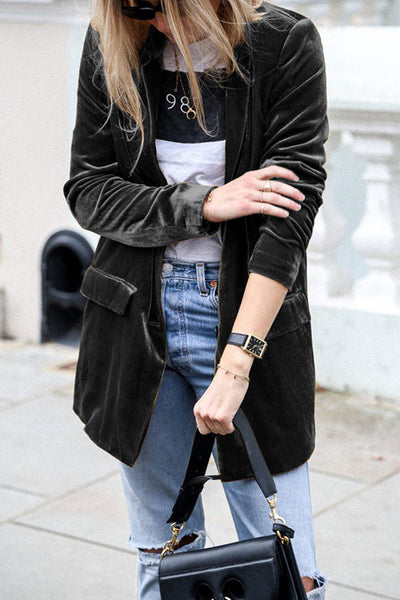 Blazer en velours pour femmes | Chaud
