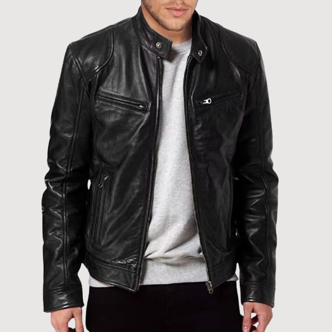 Veste en cuir de première qualité pour hommes | Moto