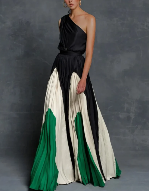 Robe élégante à une épaule pour femmes | Maxi
