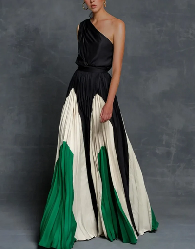 Robe élégante à une épaule pour femmes | Maxi