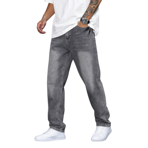 Jeans décontractés confortables pour hommes | Coupe droite