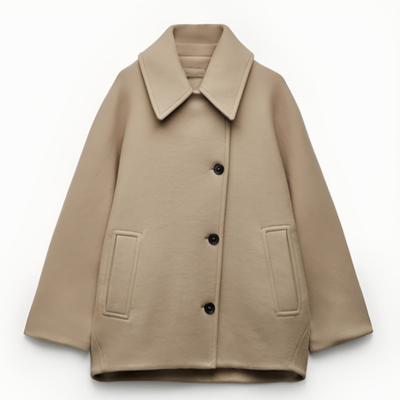 Manteau oversize boutonné pour femme | Chaud
