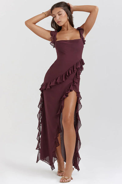 Robe élégante à fermeture éclair pour femmes | Maxi