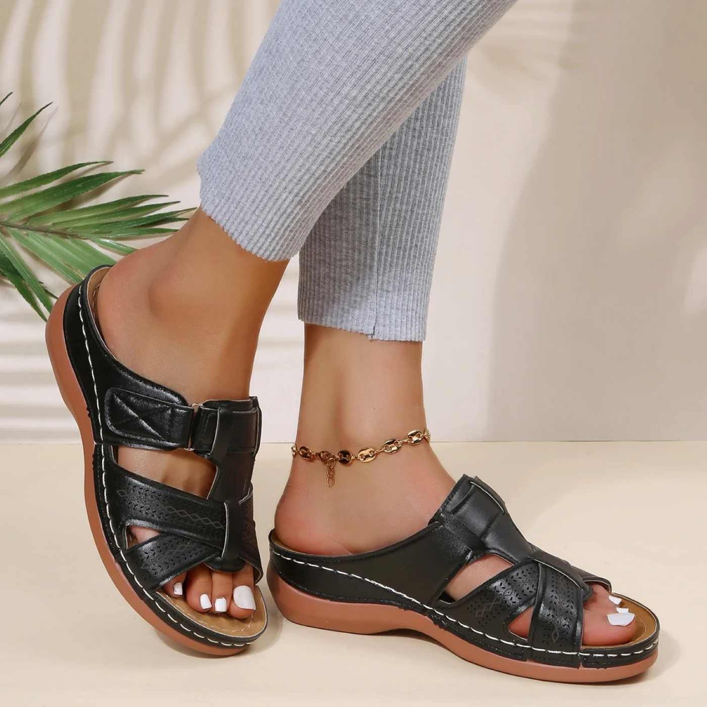 Sandales orthopédiques en cuir pour femmes | Confort
