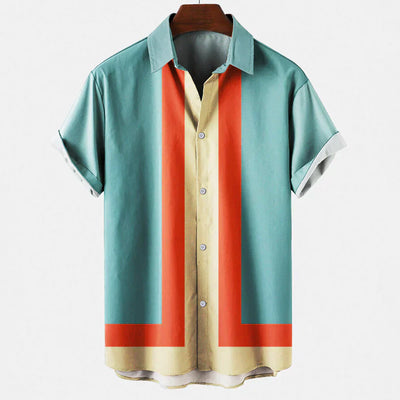Chemise rétro pour hommes | Manches courtes