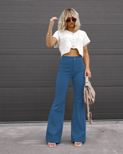 Pantalon évasé en velours côtelé pour femmes | Tendance