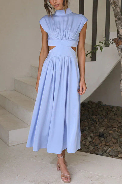 Robe élégante plissée de femme | Maxi