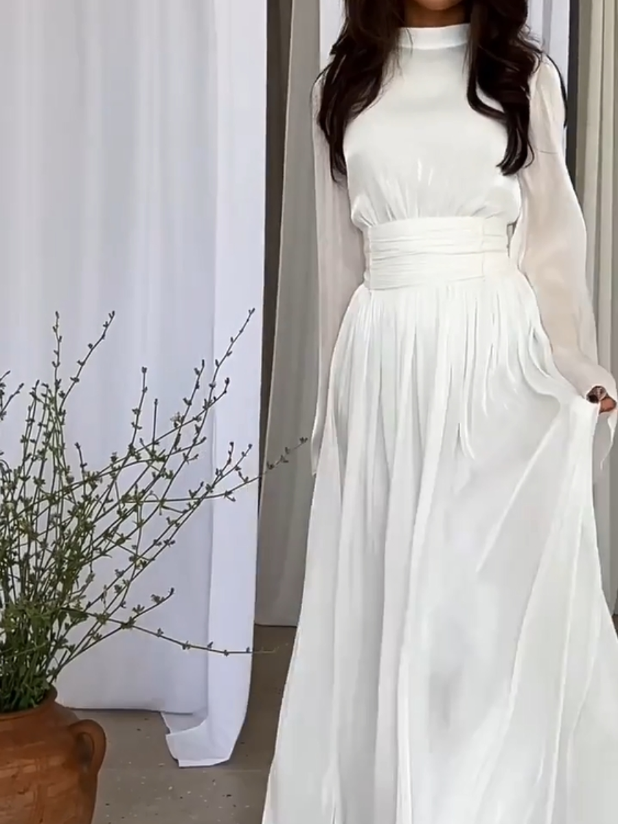Robe chic à la taille pour femmes | Maxi