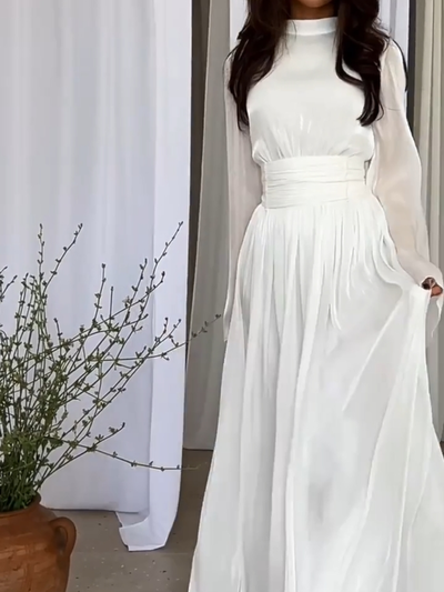 Robe chic à la taille pour femmes | Maxi