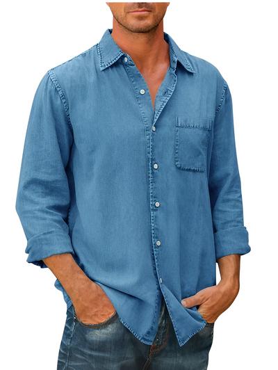 Chemise en jean pour hommes | Manches Longues