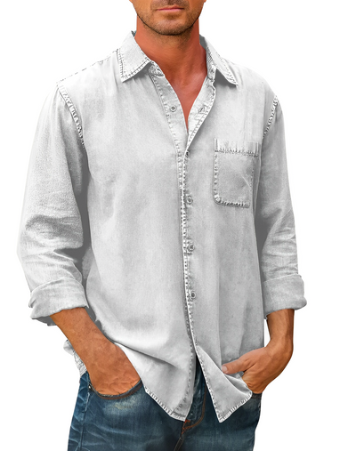 Chemise en jean pour hommes | Manches Longues