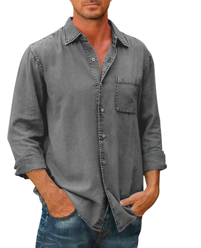Chemise en jean pour hommes | Manches Longues
