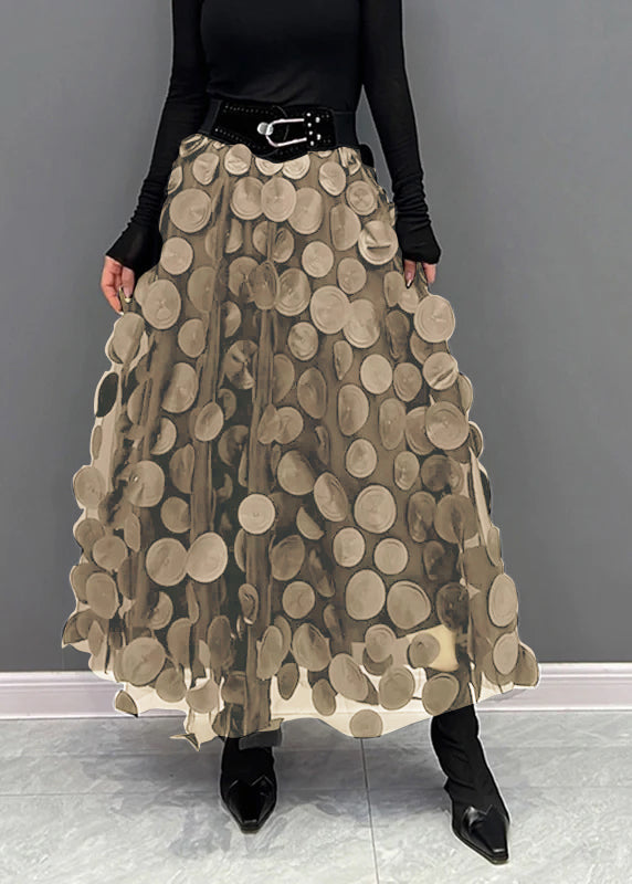 Élégante jupe en tulle patchwork pour femmes | Longue