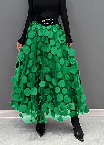 Élégante jupe en tulle patchwork pour femmes | Longue