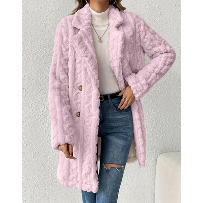 Manteau d'hiver en tricot pour femmes | Longue