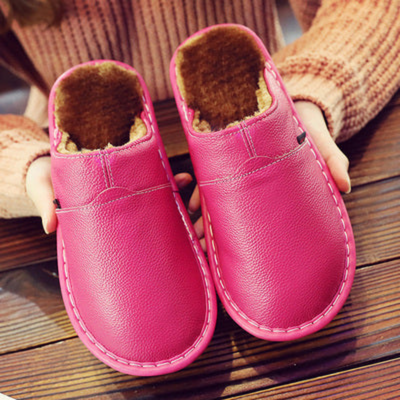 Pantoufles en cuir imperméable pour hommes | Confort