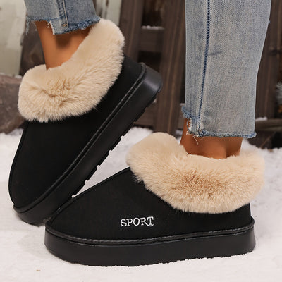 Chaussons chauds en peluche pour femmes | Confort