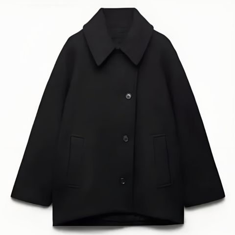 Manteau oversize boutonné pour femme | Chaud